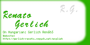 renato gerlich business card